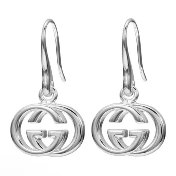 Gucci Jewelry - NIB Gucci Interlocking GG 925 Sterling Silver Drop Earrings